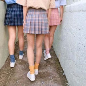 youthful plaid mini skirt   retro vibes & street chic 3603