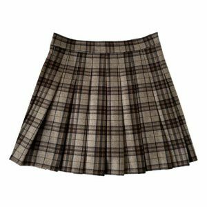 youthful plaid skirt perfect for campus style & comfort 7941