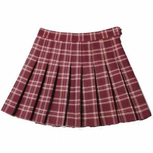 youthful plaid skirt school spirit & trendy vibes 7691