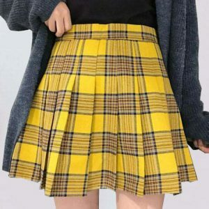 youthful pleated prep skirt   classic & trendy streetwear 4370