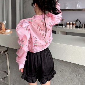 youthful princess mood floral shirt   chic & vibrant style 4050