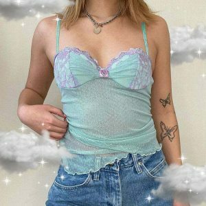 youthful princess mood tank top in baby blue 7310