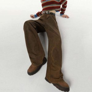 youthful problem child brown jeans   sleek & edgy streetwear 1180