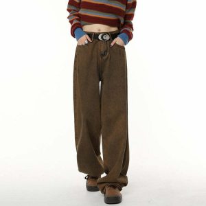 youthful problem child brown jeans   sleek & edgy streetwear 6505
