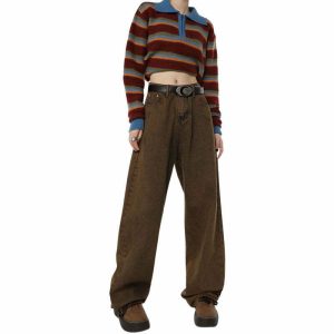youthful problem child brown jeans   sleek & edgy streetwear 7921
