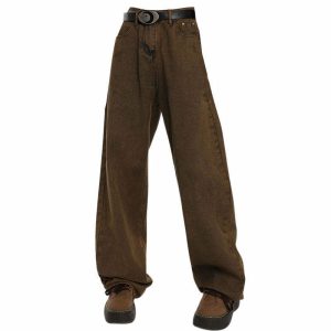 youthful problem child brown jeans   sleek & edgy streetwear 8882