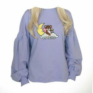 youthful psycho bear sweatshirt   edgy urban streetwear 7829