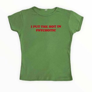 youthful psychotic cropped tee   bold & trendy streetwear 7603