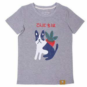 youthful pup print t shirt   chic & playful design 8313