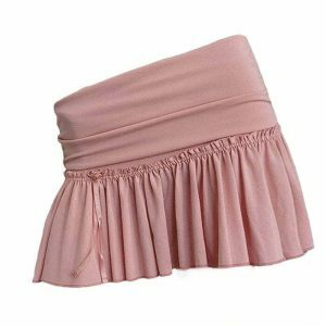 youthful pure blush mini skirt   chic & flirty streetwear 6119