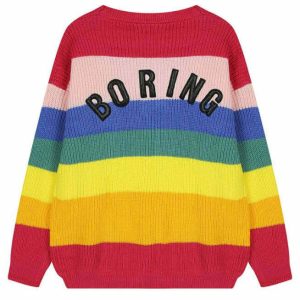 youthful rainbow cardigan bold colors & comfort fit 5896