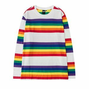 youthful rainbow connect long sleeve tee   streetwear icon 1934