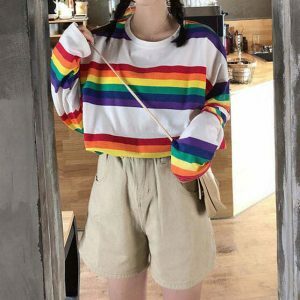 youthful rainbow connect long sleeve tee   streetwear icon 4592