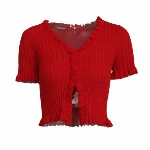 youthful ribbed top vivian style   sleek & trendy fit 1031
