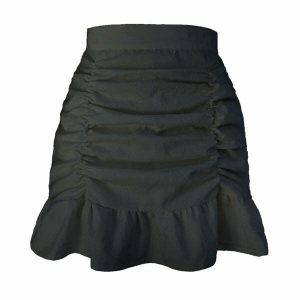 youthful ruffle mini skirt soft girl inspired design 4166