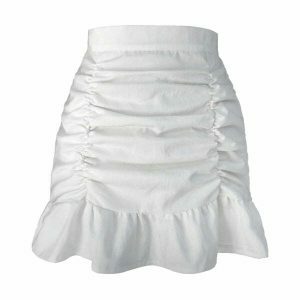 youthful ruffle mini skirt soft girl inspired design 8702