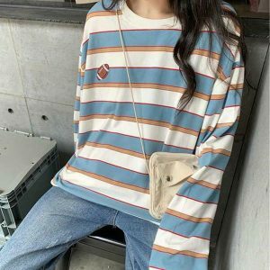 youthful rugby long sleeve shirt   streetwear classic 1128