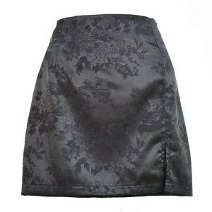 youthful satin skirt with missed calls print trendy & chic 7546
