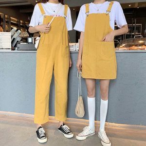 youthful school bus dungarees playful & iconic streetwear 4654