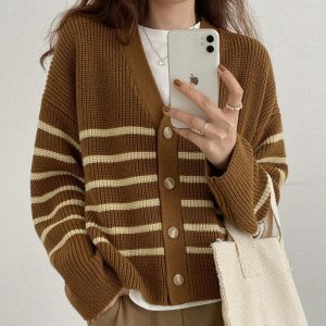 youthful self made striped cardigan   trendy & crafted 3658