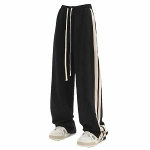youthful side stripes sweatpants cozy & trendy fit 5447
