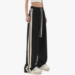 youthful side stripes sweatpants cozy & trendy fit 8170
