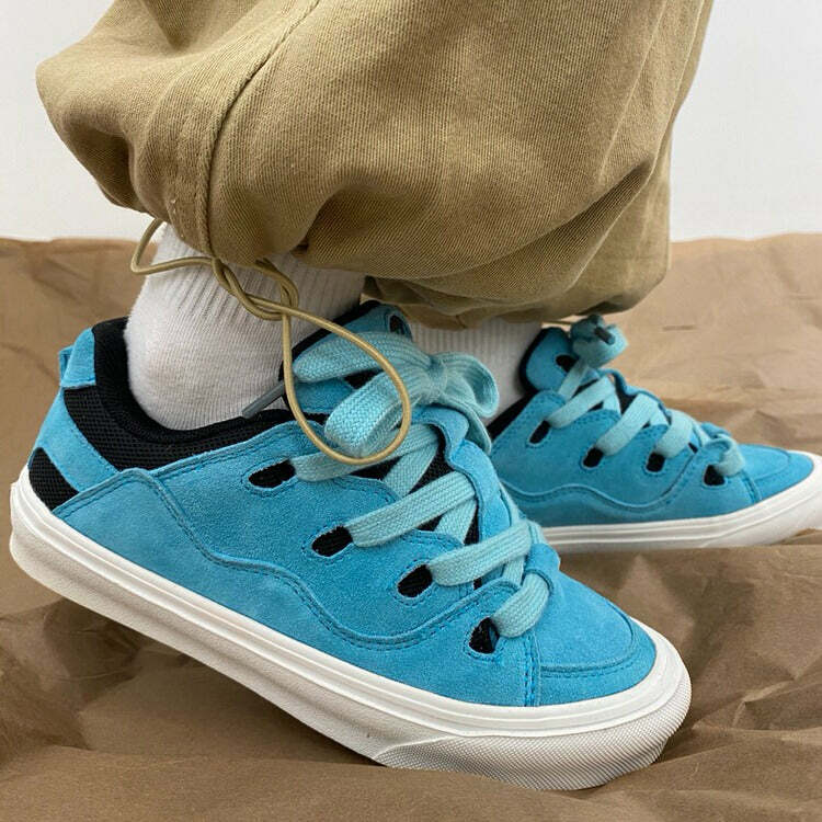 youthful skater blue sneakers   streetwear icon 1045