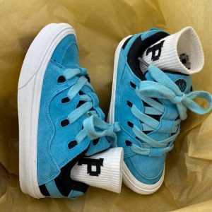 youthful skater blue sneakers   streetwear icon 2036