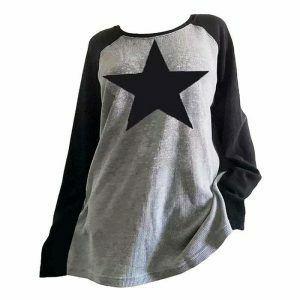 youthful skater girl star top   trendy & vibrant style 6891