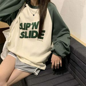 youthful slip n slide sweatshirt dynamic streetwear appeal 6326