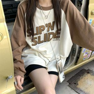 youthful slip n slide sweatshirt dynamic streetwear appeal 6635