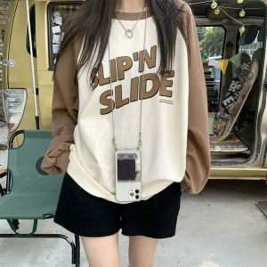 youthful slip n slide sweatshirt dynamic streetwear appeal 7425