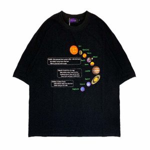 youthful solar system tee oversized & trendy design 4231