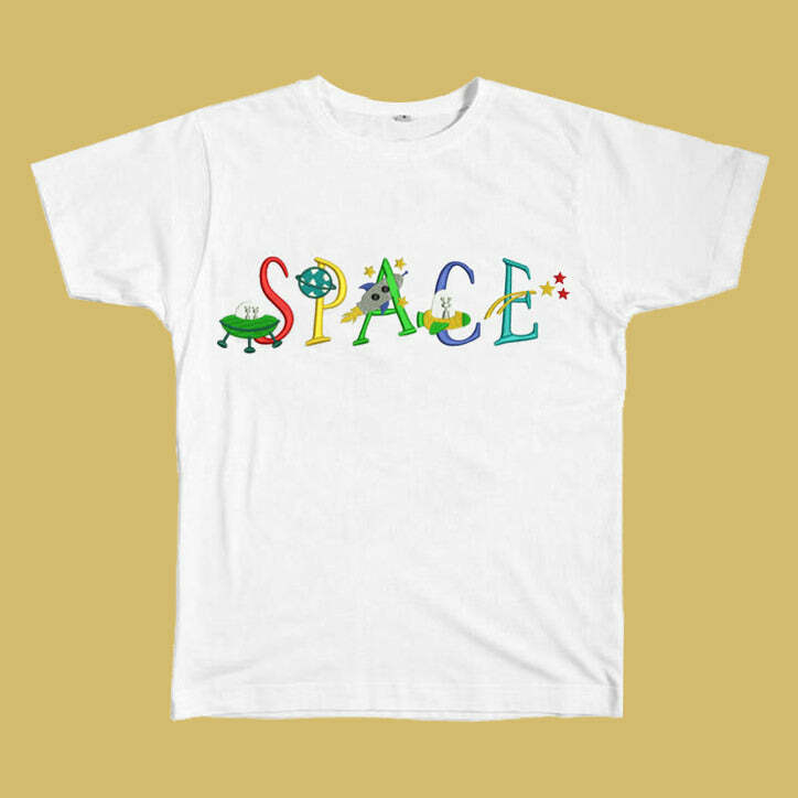 youthful space embroidered tee   cosmic style & comfort 4148