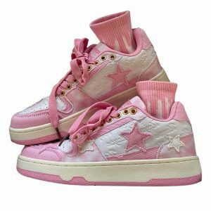 youthful star child pastel sneakers   retro vibes & comfort 6516