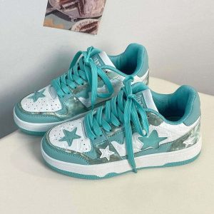youthful star child sky blue sneakers   trendy & vibrant 8336