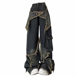 youthful star girl wide leg jeans retro & chic appeal 3016
