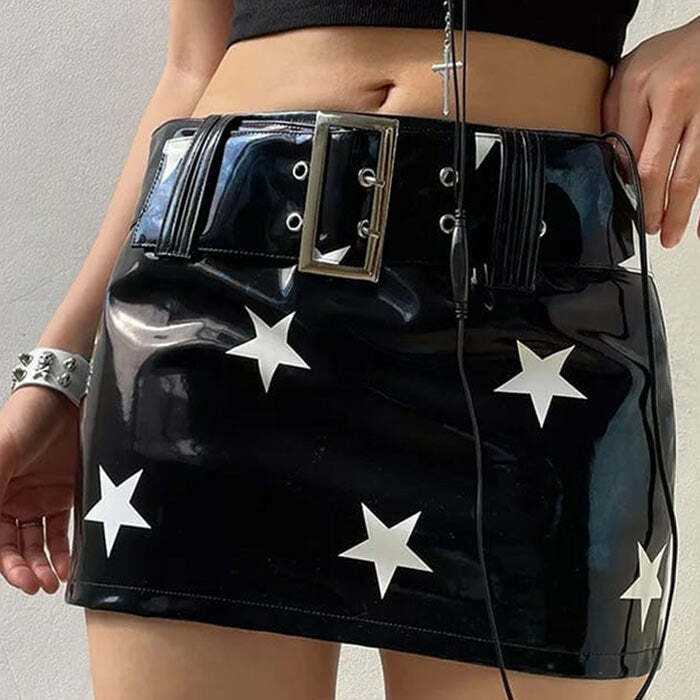 youthful star leather mini skirt chic & edgy streetwear 4520