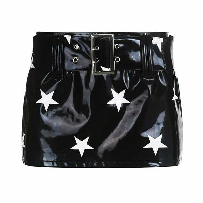 youthful star leather mini skirt chic & edgy streetwear 5013