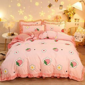 youthful strawberry aesthetic bedding set   sweet dreams 1459