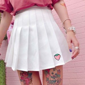 youthful strawberry mini skirt   chic & vibrant streetwear 5680
