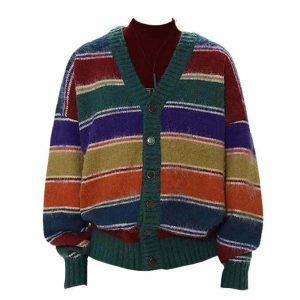 youthful striped cardigan teen dream design 7082