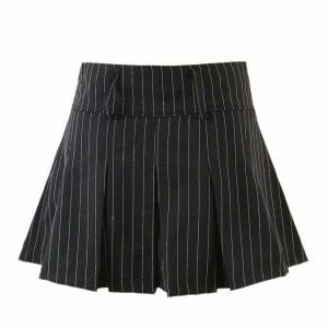 youthful striped pleated skirt baby lies charm 8716