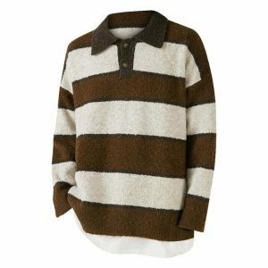 youthful striped pullover coffee shop vibes & style 8454