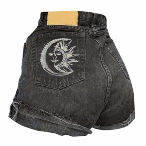 youthful sun & moon grunge shorts   streetwear revival 3920