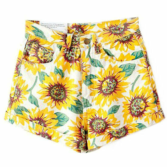 youthful sunflower shorts   vibrant & summer ready style 7584