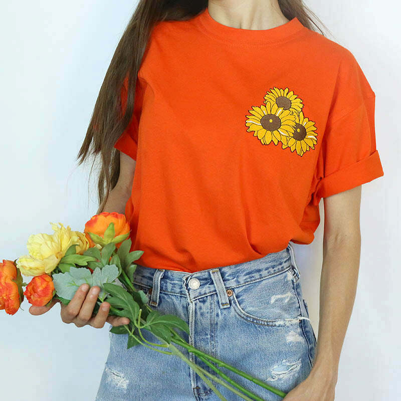youthful sunflower tee vibrant & chic summer style 5579