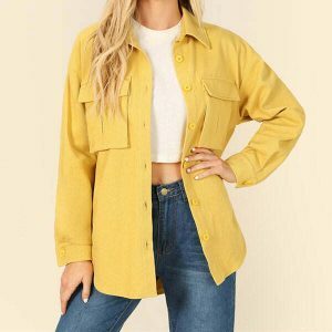 youthful sunshine yellow shirt   bright & trendy style 4606