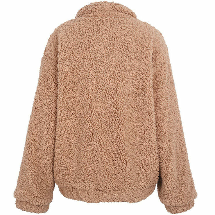 youthful teddy zipup jacket cozy & iconic streetwear 4773