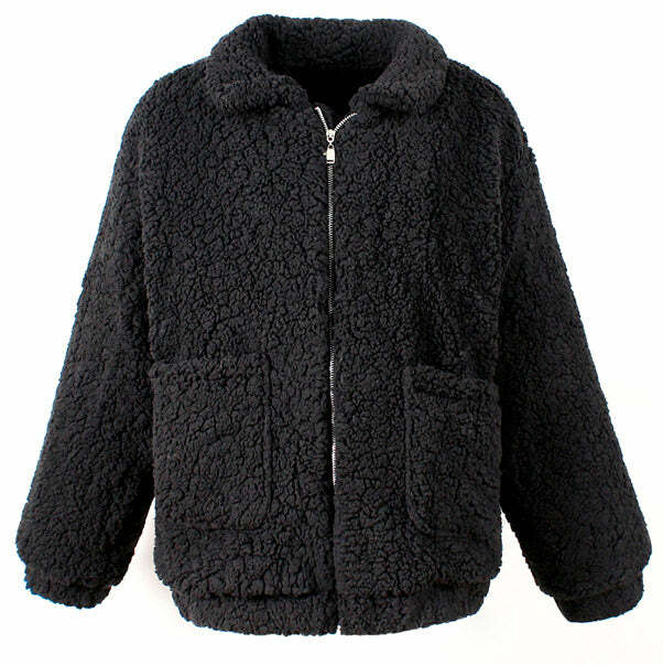 youthful teddy zipup jacket cozy & iconic streetwear 6162